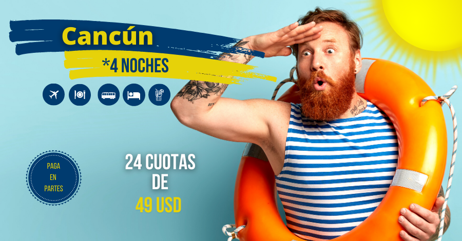 🏝¡#Sol , #playa y #arena , #Cancún está que quema!
El destino más amado por los #viajeroslatinos ya está esperando por Tí.
Aprovecha esta #SúperPromo y Viaja a disfrutar de #SemanaSanta en la #playa.

¡LLama Ahora y reserva tu cupo!