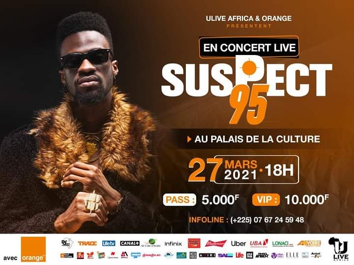 bblack_africa's tweet photo. [#Event🇨🇮] Concert Événement avec @suspect_95 🔥 le 27 Mars 2021 à partir de 18h GMT précis.

Prix : 5000 Fcfa - 10 000 Fcfa 

Avis au syndicat 225, vous êtes tous conviés à cette fête afin de célébrer votre président. N'oubliez pas vos billets de 2000 Fcfa 😌 @defjamafrica https://t.co/urwIB9o7NE
