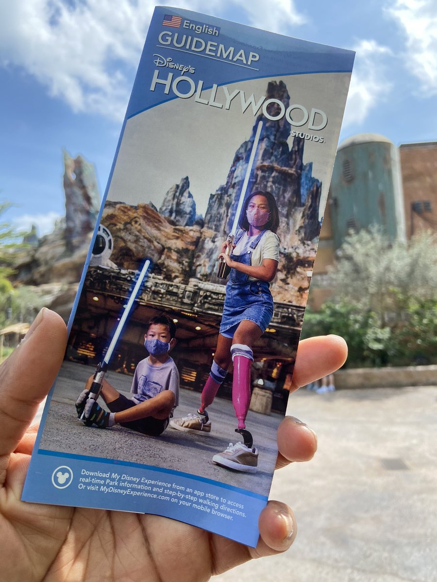 lol4MarkDaniel's tweet photo. New guide map for Disney’s Hollywood Studios. “Most impressive” especially for children and adults that can personally relate. https://t.co/xPk7JKkGz6