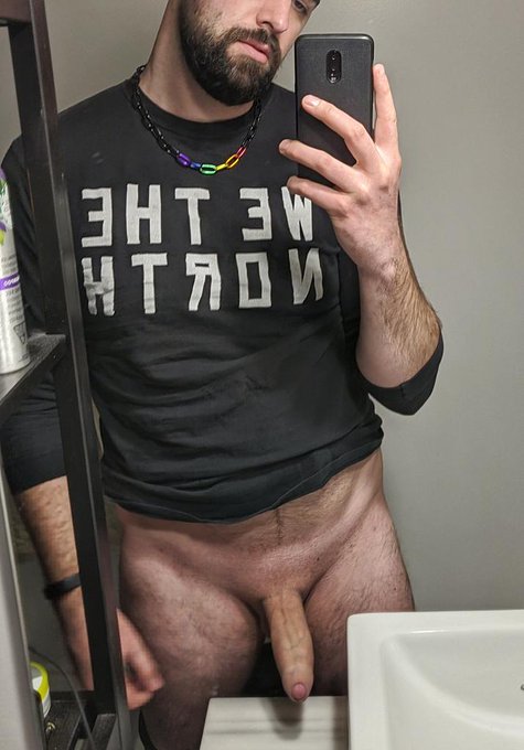 I felt sexy as hell yesterday so I snapped a few pics before my shower. 😈  Repping the Bisexuals 🏳️&zwj;🌈