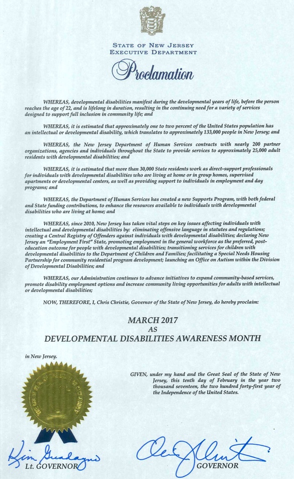 Thank you so much Commissioner @sarahmadelman with @NJDHS for kicking off #DevelopmentalDisabilitiesAwarenessMonth with us! We really appreciate you presenting the Governor's Proclamation! #AdvocacyAnytimeAnywhere #DDAwarenessMonth2021 🎉🎉 @thearcofnj