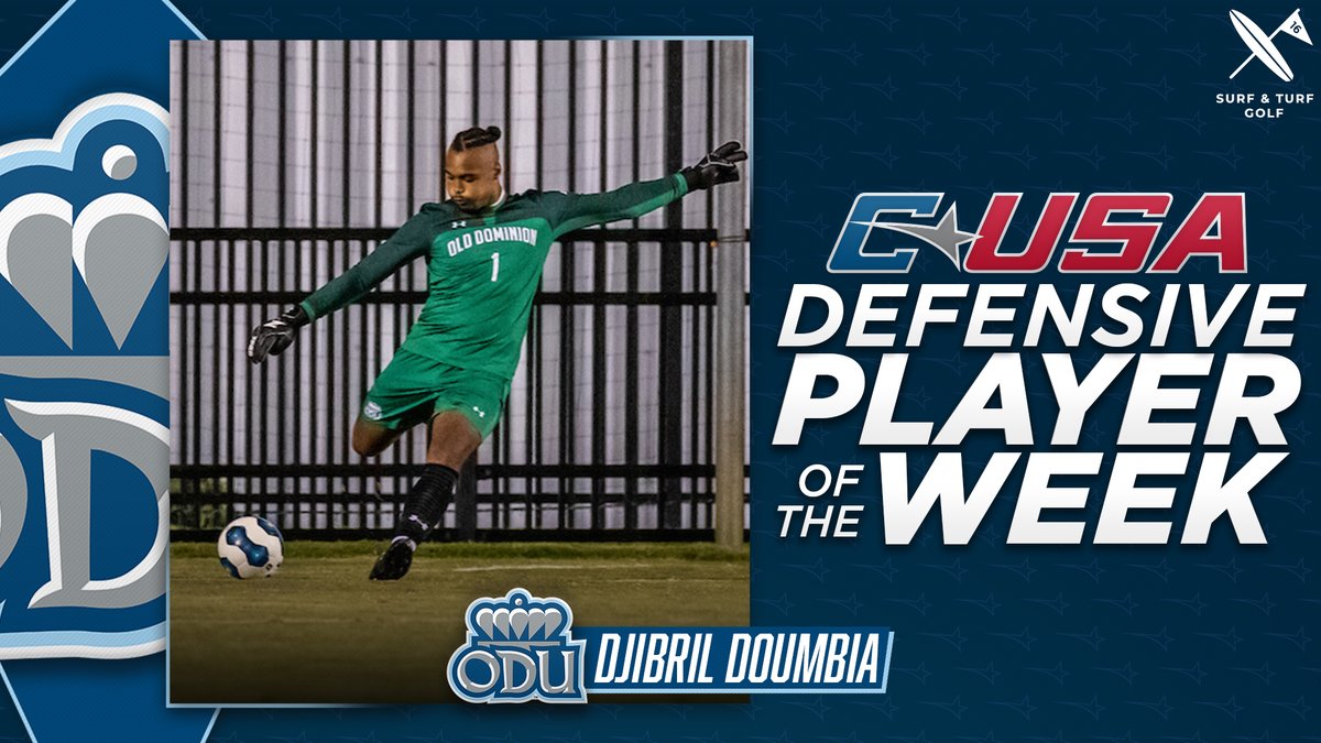 Conference USA (@conferenceusa) on Twitter photo π’: Congratulations to <a href="/ODUMensSoccer/">ODU Men's Soccer</a>'s Djibril Doumbia, #CUSAMSOC Defensive Player of the Week presented by @surfandturfgolf! β½οΈ
π
1οΈβ£ | #TheCUSAWay π’: Congratulations to <a href="/ODUMensSoccer/">ODU Men's Soccer</a>'s Djibril Doumbia, #CUSAMSOC Defensive Player of the Week presented by @surfandturfgolf! β½οΈ
π
1οΈβ£ | #TheCUSAWay