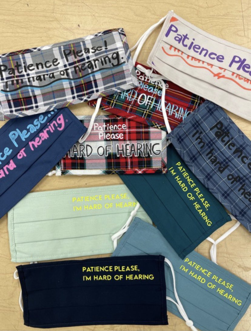 NAHS members are combining art and service by decorating masks to help the hearing impaired communicate.  #NAHS