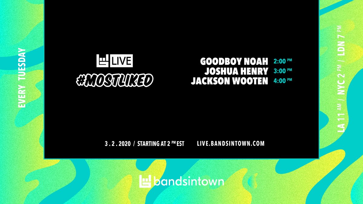 going ~live~ at 4:00 easternnnnn

live.bandsintown.com