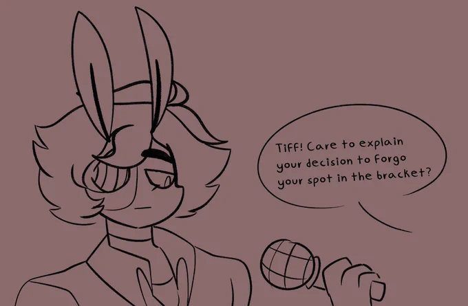 A small comic of Tiff's forgoing of his slot in the bracket in the @TheTO2Souls , hehe--- Rumor has it he's still running around stealing things from staff and fighters alike... 