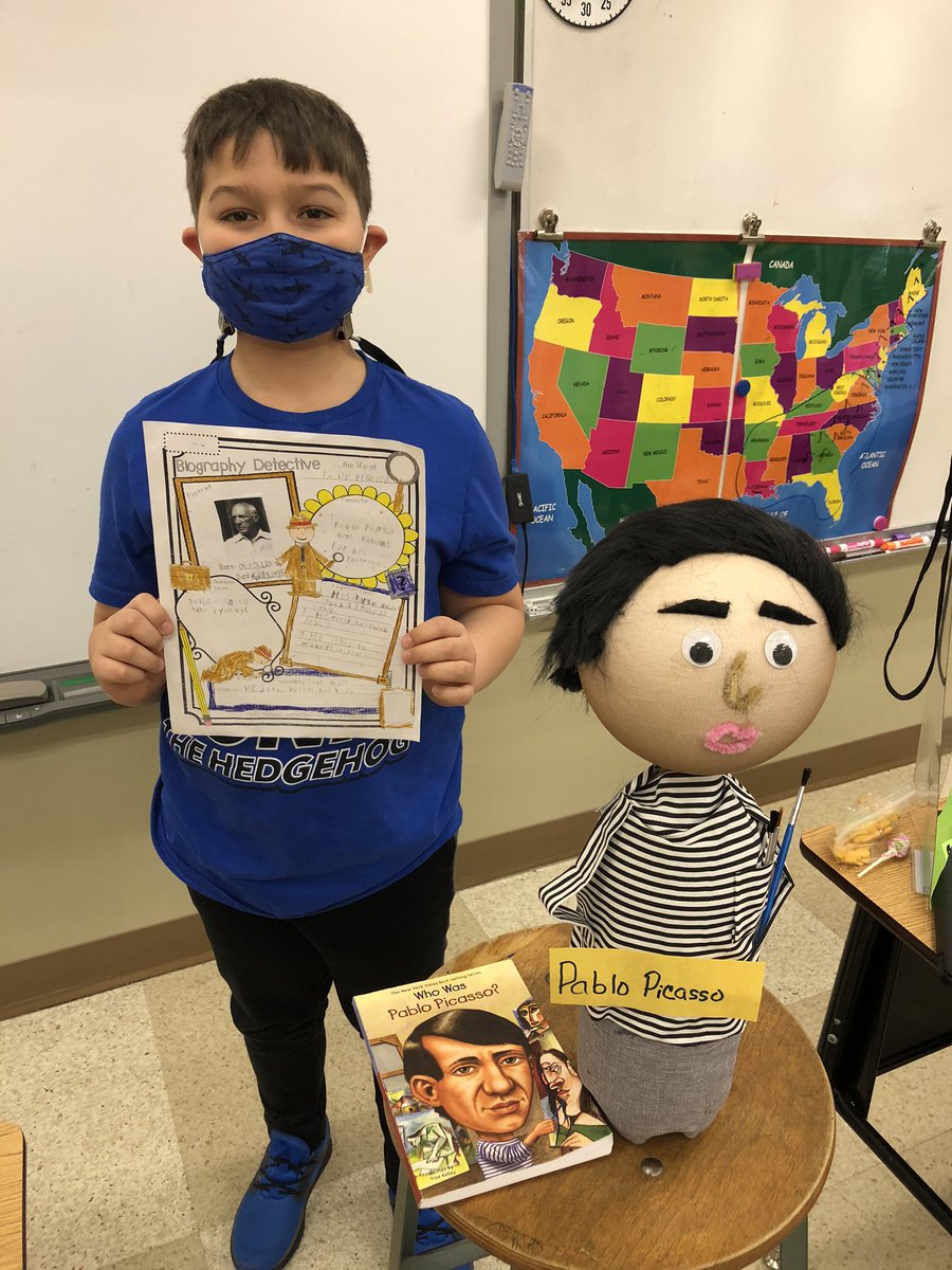 TeacherTrone's tweet photo. More biography project presentations today! #rowvastrong #rowvaelem #biographyprojects https://t.co/jNvYJ5R46a