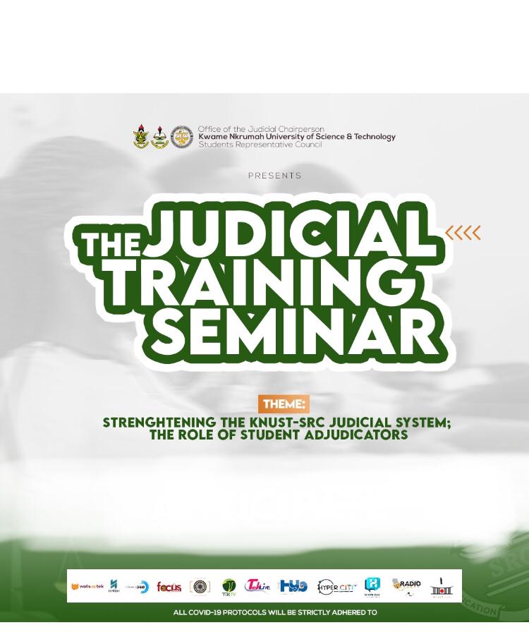 knust_src's tweet photo. KNUST Judicial Council to hold training seminar for it's members. All college and hall Judicial Chairpersons should kindly take note. Watch this space for more details on the training. https://t.co/r28qpBxFhZ