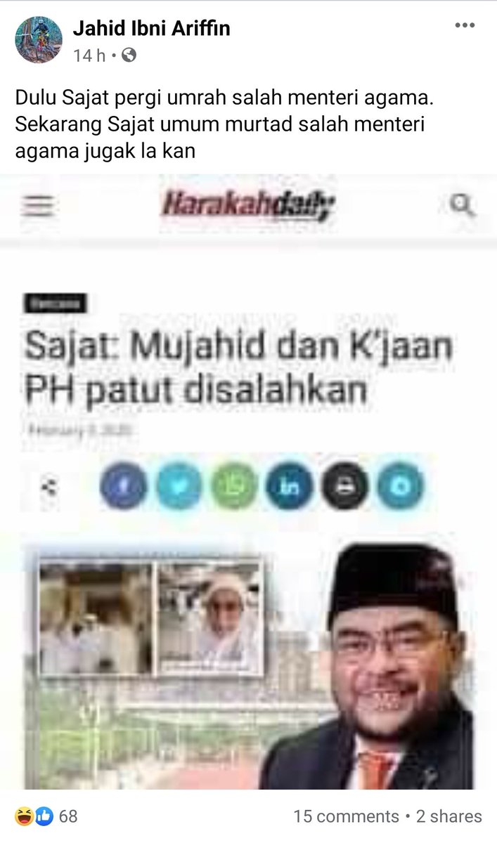 mackcyber's tweet photo. @irwanjamai @MahfuzOmar Betul tu.. Harakah ni tulis macam takde agama je... https://t.co/AIpA6unXNn