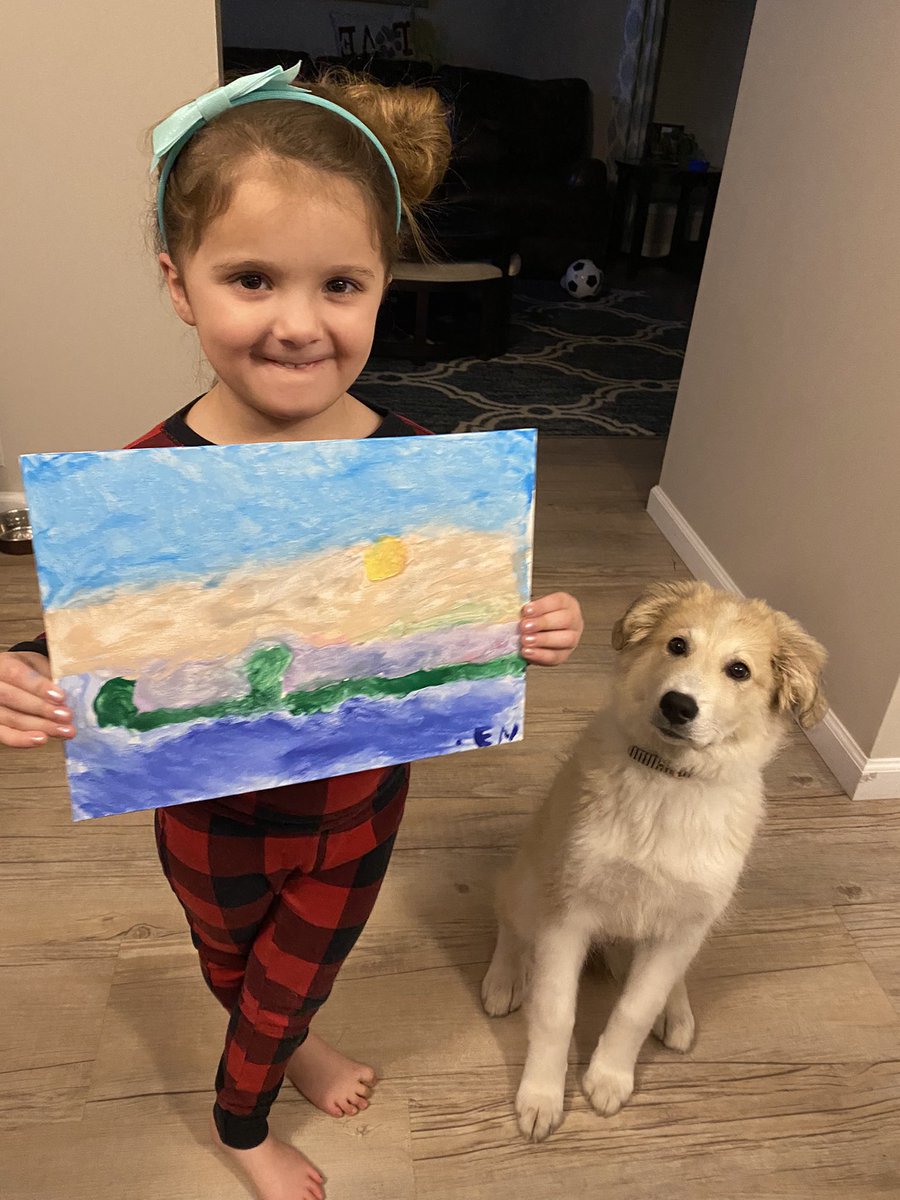 mschristyneu's tweet photo. “Moonrise” by E &amp; her BFF 🐾 #thisisroc #rochesterny #ArtistOnTwitter #kidsart #letartflow https://t.co/uQ32AGmV42