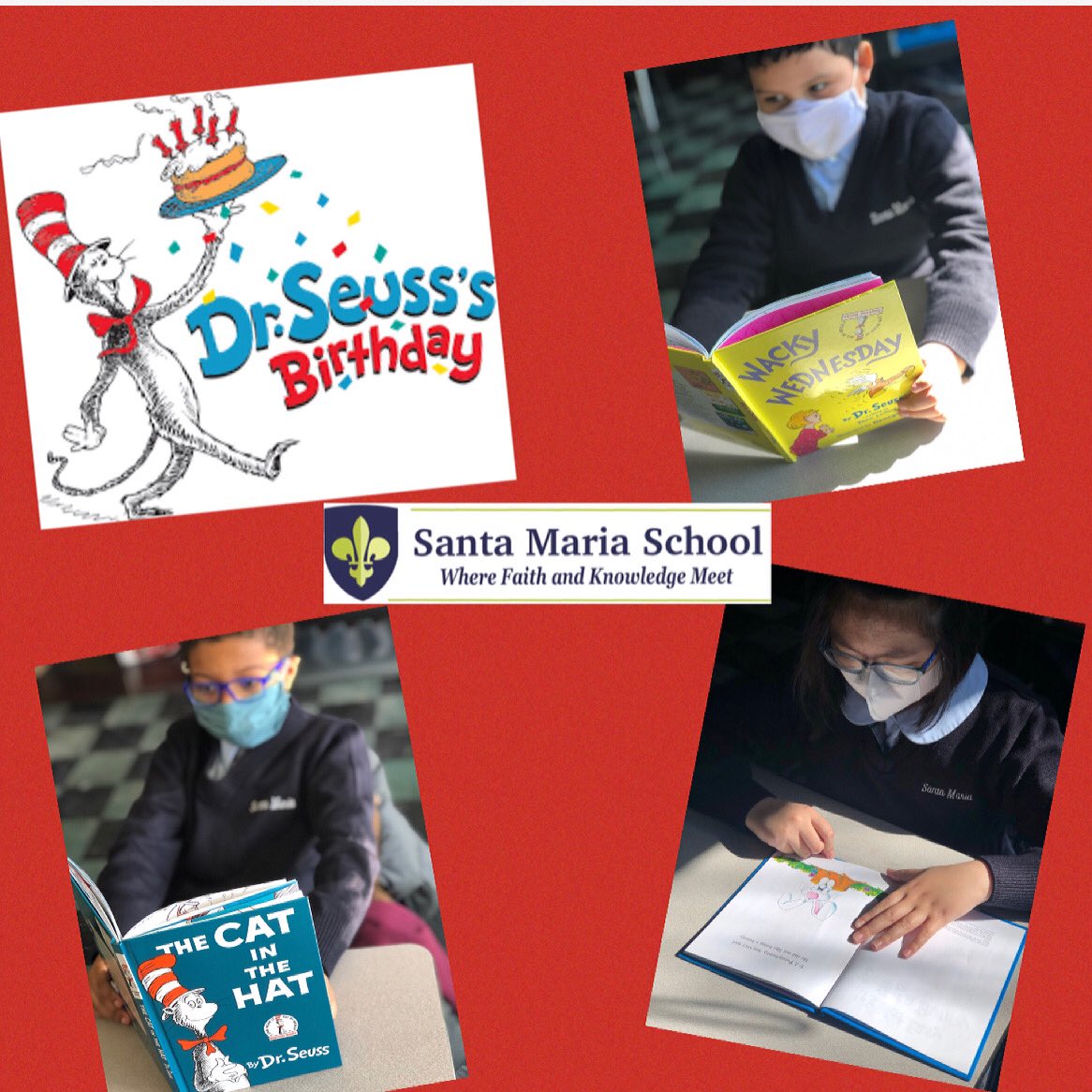 Mrs_Colli22's tweet photo. Happy Birthday Dr. Seuss 🎂. #FourthGrade #readacrossamerica2021 @santamariabronx @ArchNY_Schools https://t.co/FxTBVVSW7t