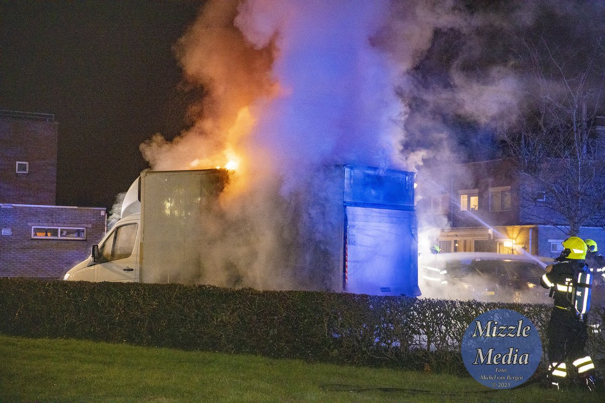 Melding middelbrand Regenwulp Velserbroek
