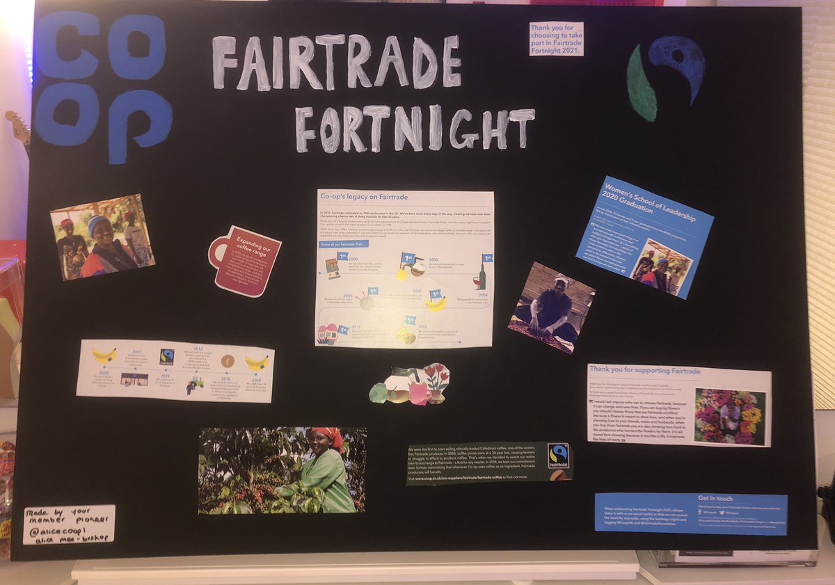 My board for #FairtradeFortnight I’ll be taking this to the #NewbridgeCoOp store tomorrow ready to be displayed <a href="/coopuk/">Co-op</a> #ItsWhatWeDo