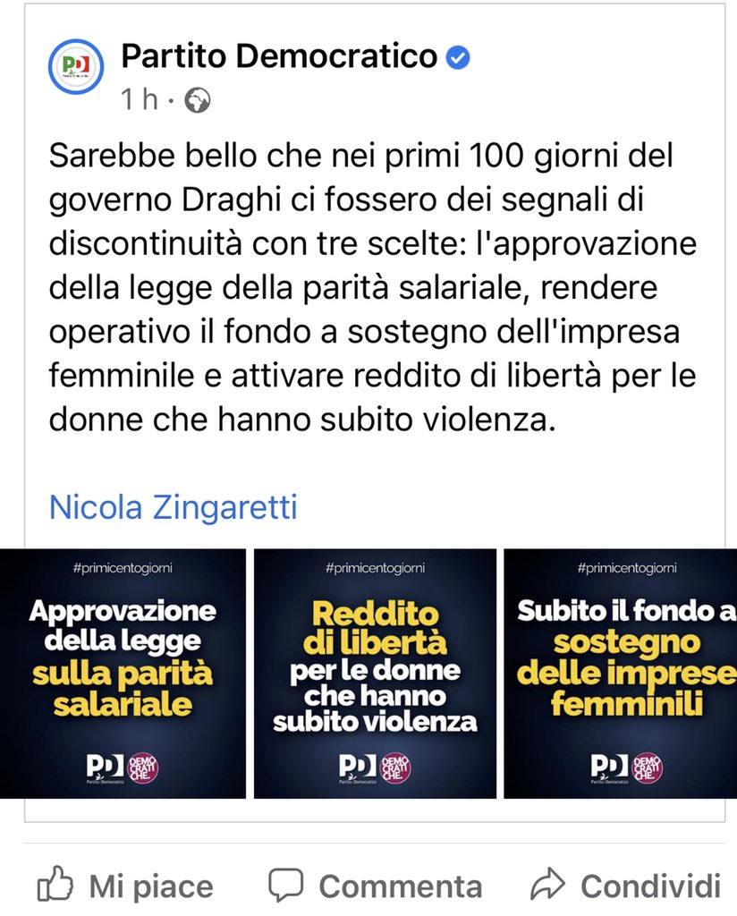 Il @pdnetwork chiede discontinuità al #GovernoDraghi rispetto al #governoConte e #AvanticonConte.
Devo commentare? https://t.co/HomKvkPFHT