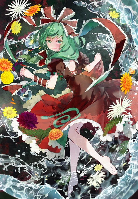 私の想いも雛に流して 