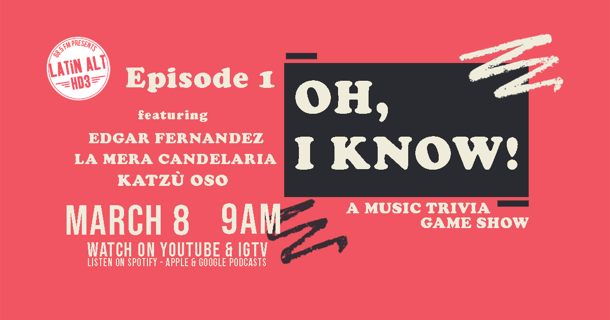 We are very excited to announce the launch of our new game show!

Our first episode is premiering next Monday featuring <a href="/katzuoso/">Katzù Oso</a> - La Mera Candelaria and <a href="/UltrasonicTeen/">Edgar Fernandez</a>

Watch it on our YouTube and IGTV. Also available as a podcast, wherever podcasts are available!