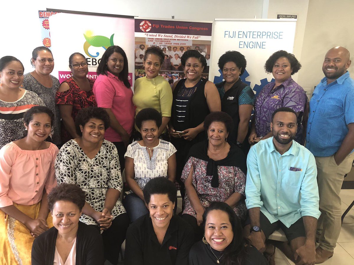 EngineFiji's tweet photo. In a coordinated effort with the @WEBC12 and @BusinessLinkPac #Fiji, the FEE program delivered the final training in finance and marketing as part of the transition 2 business (T2B) program supported by the @ILOPasifika, @fcef_fiji and @FTUCsince1952.

#SupportingLocalBusiness https://t.co/jc470rppJ3