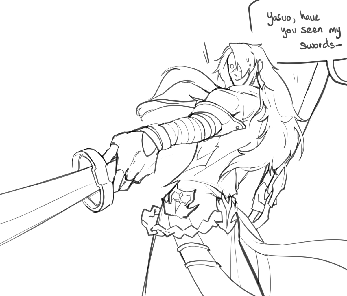 An idea that came up in a convo with @wunderphilia 

#LeagueOfLegends #yone #Yasuo 