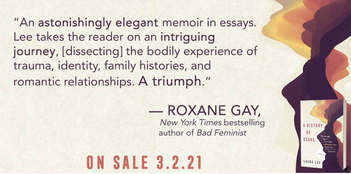 A very important book was launched today History of Scars by Laura Lee “ a multifaceted memoir explores, in a series of essays, the emotional scars we carry when dealing with mental and physical illnesses” @AtriaBooks