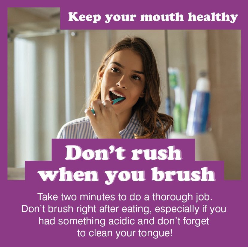 Evening #wetherbyhour Some useful tips from us at #yorkplacesmiles Don’t rush when you brush!