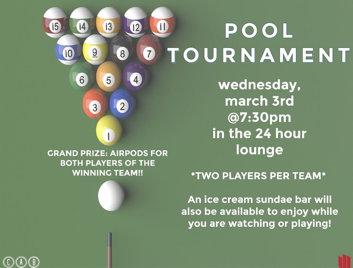 cabwu's tweet photo. TOMORROW NIGHT!! POOL TOURNEY!!! BIG PRIZES!!! BE THERE!! https://t.co/byZFhXIHZy