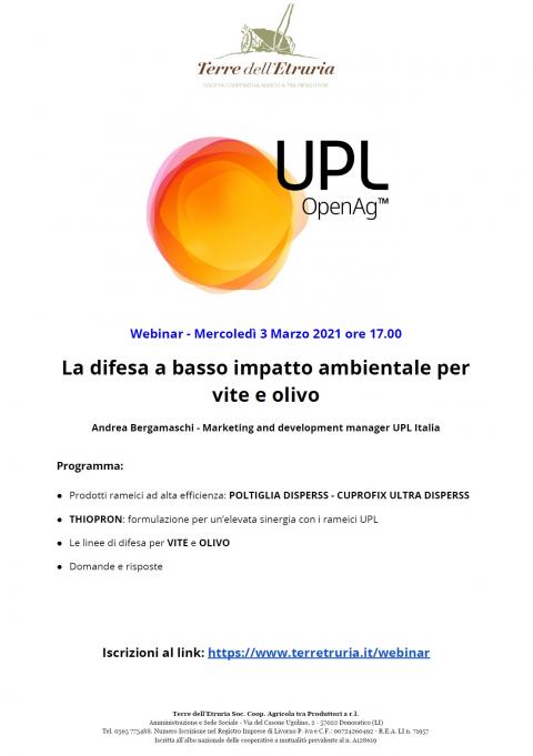 terretruria's tweet photo. La difesa a basso impatto ambientale per vite e olivo - webinar tecnico: Siamo lieti di invitarvi al webinar La difesa a basso impatto ambientale per vite e olivo  Mercoledì 3 Marzo 2021 ore 17.00 relatore: Andrea Bergamaschi - Marketing and development… https://t.co/hww5vg1VqK https://t.co/DRqlVofChO