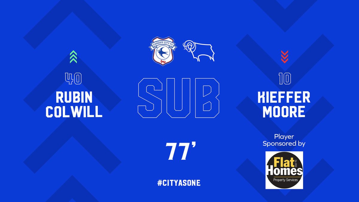 CardiffCityFC's tweet image. 77 - Second City change: @RubinColwill replaces Kieffer Moore. (3-0)

Stream live ➡️ bit.ly/2Ok5FE8 

#CityAsOne