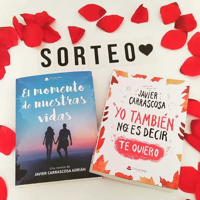 Estoy haciendo un SORTEO en mi cuenta de Instagram @javier_carrascosa_ de mis dos novelas: El momento de nuestras vidas y "Yo también" no es decir te quiero, y las enviaré firmadas y dedicadas al ganador/a.

Espero que participéis y mucha suerte a tod@s! #sorteo #sorteos