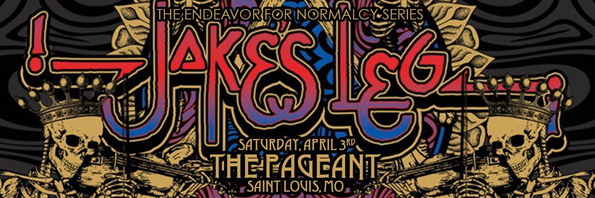 ICYMI: JUST ADDED: 
<a href="/ThePageantSTL/">The Pageant</a> Presents “Endeavor for Normalcy" Series featuring <a href="/jakeslegstl/">Jake's Leg</a>. On sale Friday, March 5 at 5:00PM Check out our new website for more info: thepageant.com/event/jakes-le…