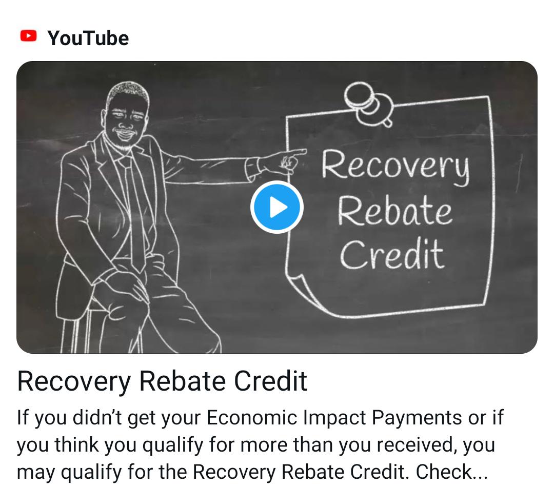 HeatherWithDFS's tweet photo. If you didn’t get the #EconomicImpactPayments or qualify for more than you received, watch an IRS video to see if you can claim a #RecoveryRebateCredit when you file taxes this year. https://t.co/bZRY7ilBwM #COVIDrelief #dfs #tax #ReferAFriendandGet10 #dfscanbeatcompetitorsprices https://t.co/CEpqHVMIZU