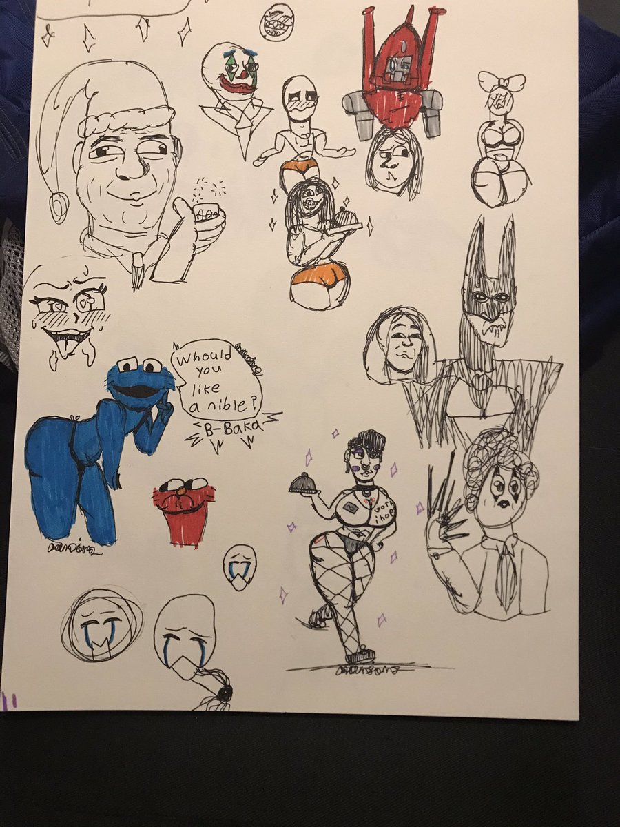 ChimerWeeb's tweet photo. Sorry about the lack of NEW drawings lately. So here’s some Random Drawings ✍️
#art #draw #drawings #drawing #illustration #RandomDrawings #sketch #roughsketchs #Transformers #BatMan https://t.co/Q8WKTufkpP