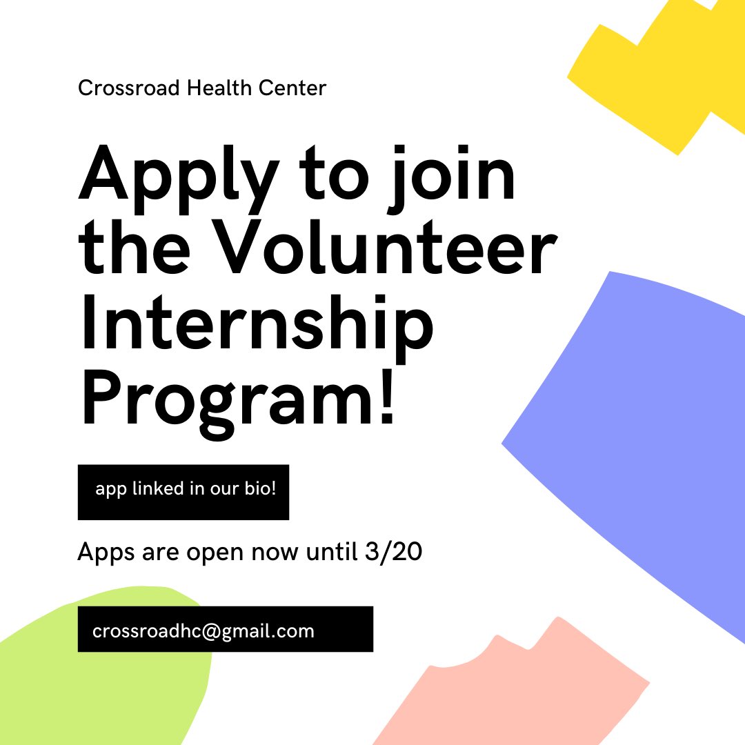 CrossroadVIP's tweet image. Hi everyone!!! Applications to join the VIP program this summer are now open! Apply here: crossroadhc.org/volunteer-inte…