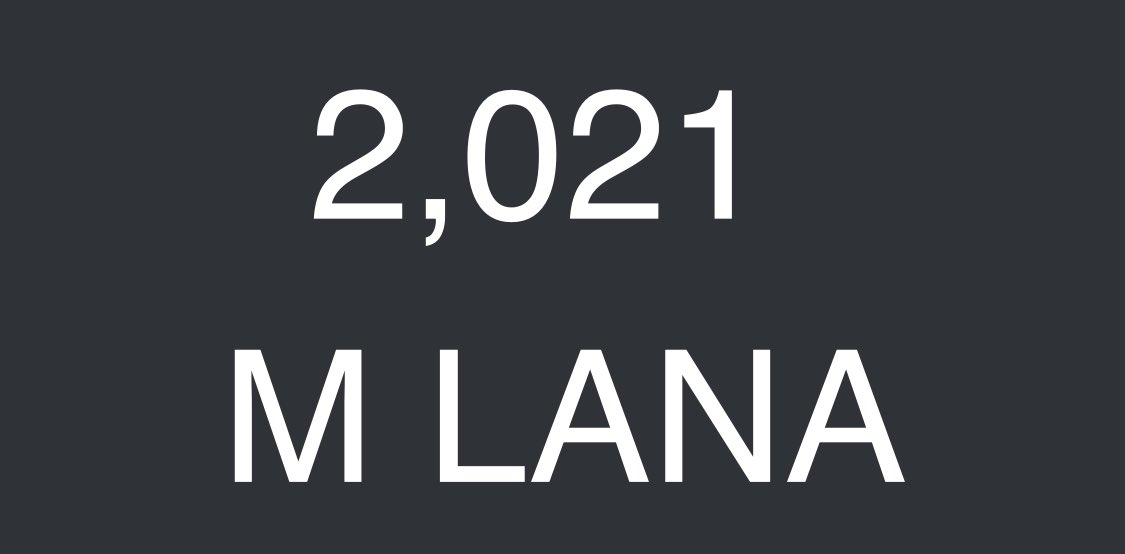 LanaCoin's tweet photo. At this given time there can only be 2021 Lana millionaires 🙈🙈🙈#Millionaires #Lana #LanaCoin #MarketCap #2021 Current blockheight #Block 528160 #Blockchain #Altcoin #OpenLedger #OpenSource #LanaLedger #IAMLana #LanaClub #LanaWorld #LanaLand ♉️ https://t.co/UkMPKtbyAs