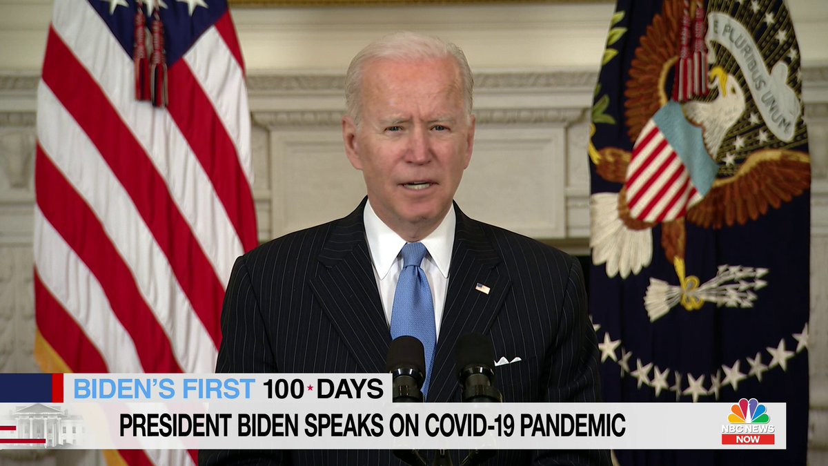 BREAKING: “This country will have enough vaccine supply for every adult in America by the end of May," President Biden says, advancing expected timeline by two months. https://t.co/0hZq2862MD
