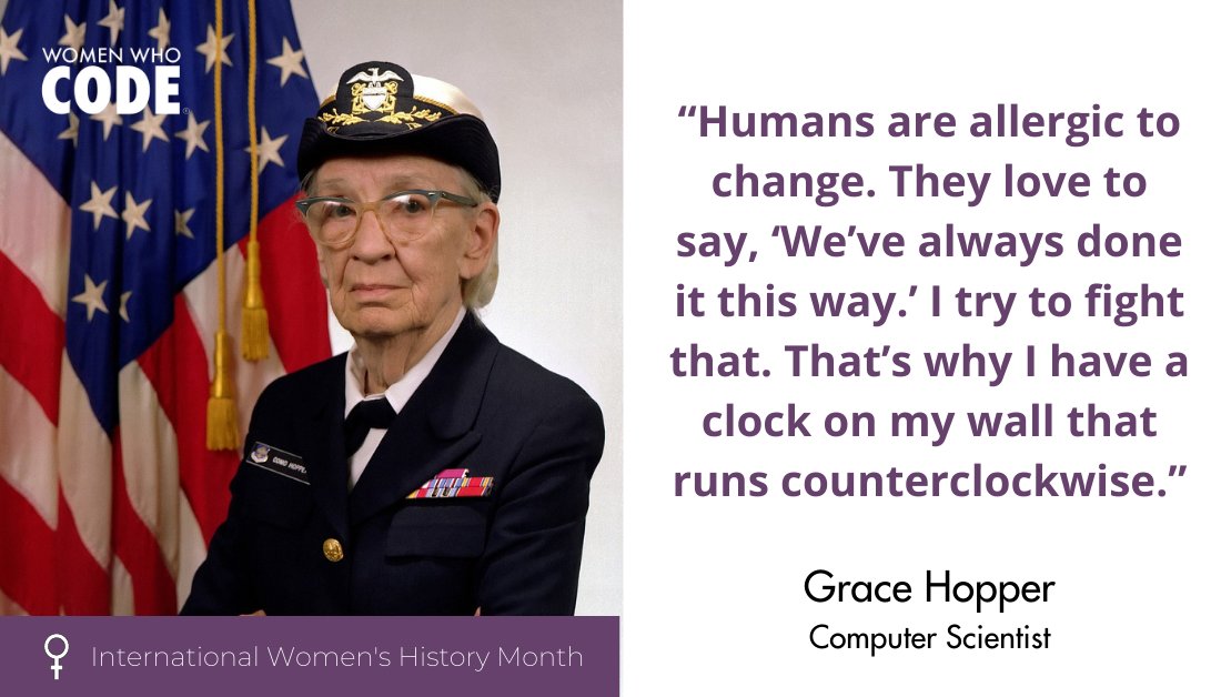 👩🏽‍💻Grace Hopper was one of the first programmers of the Harvard Mark I computer and invented the first compiler for a computer programming language!

#InternationalWomensHistoryMonth #IWD #IWD2021 #WomeninSTEM #WomeninScience