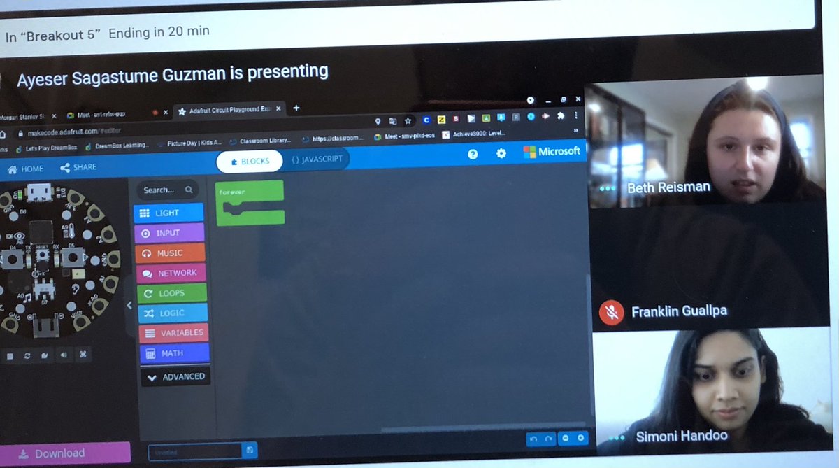 psherman4's tweet photo. Our partnership with @MorganStanley is off to a great start! Students are getting introductions to a new coding device with their mentors! 🤖 @OssiningSchools https://t.co/XQknyqkOYk