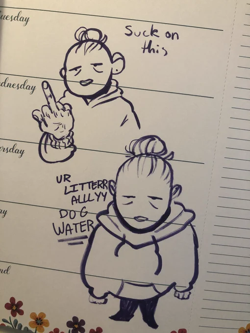 Wow who keeps drawing all these vulgar images ? real mature 