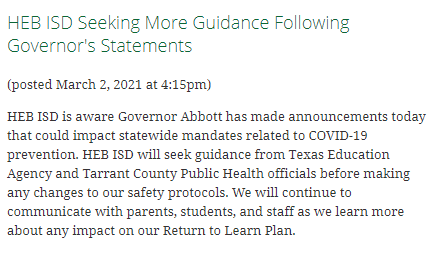 HEB ISD tweet media