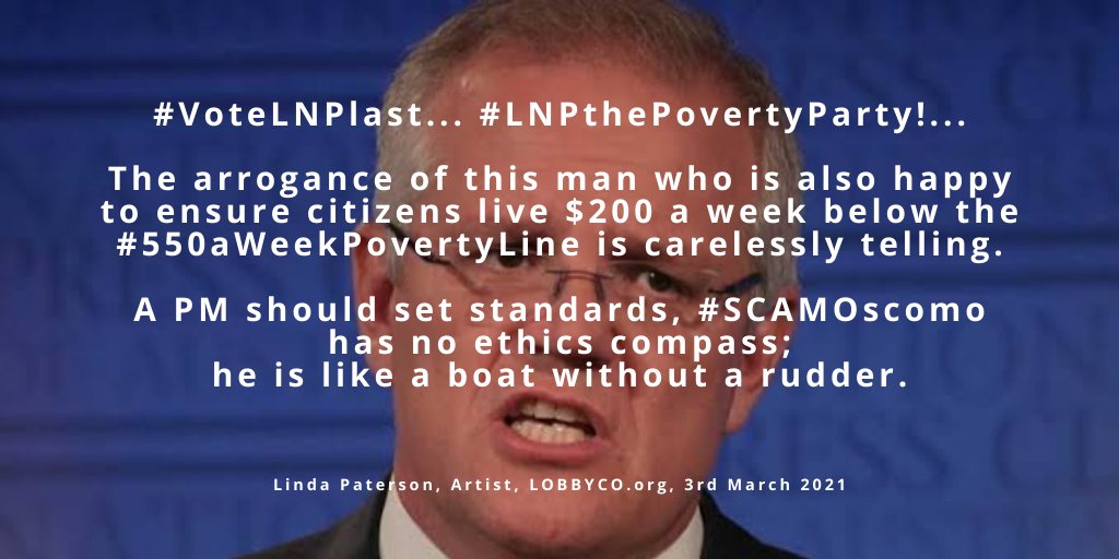 lobbycoorg's tweet photo. #MARCH4JUSTICE!
#CABINETminister!
#550aWeekPovertyLine = #ENDpoverty = #DebtFreeCommunityMoney = #80aDAY!
#SCAMOscomo = #VoteLNPlast!...
@abc730 
@4corners https://t.co/dr7iDZuVhj