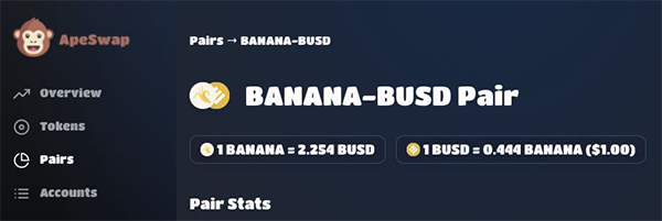 Dev Apes hard at work!🖥️

Sneak-peak of the upcoming "Pairs" feature allowing apes to see the real-time value of every pair traded at ApeSwap
🪙
 
Apes keep sending your suggestions, we are listening🐵