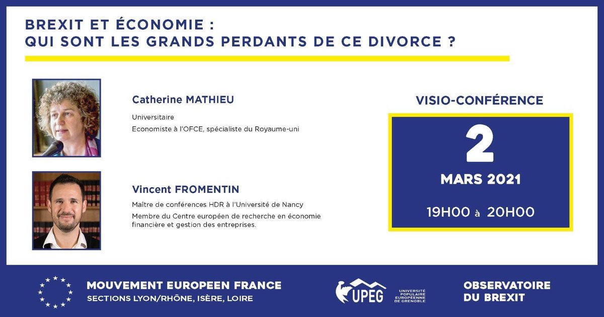 Vincent FROMENTIN
🔘 "Brexit et prévisions économiques à partir des échanges France/Royaume-Uni"
➡️  brexit.hypotheses.org/5003
🔘 "L’industrie financière, grande « oubliée » de l'accord post-Brexit"
➡️ theconversation.com/lindustrie-fin…