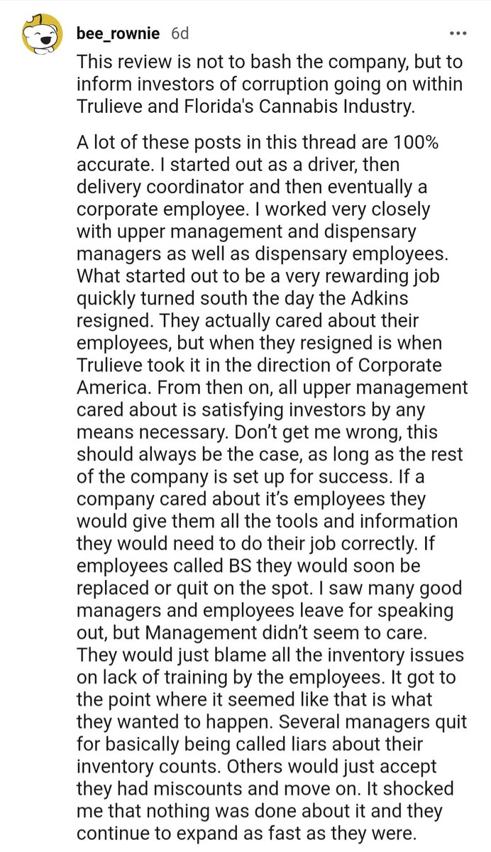 InfluenceFL's tweet photo. Reddit Trulieve stories 👀👀 https://t.co/AM2War94BV
