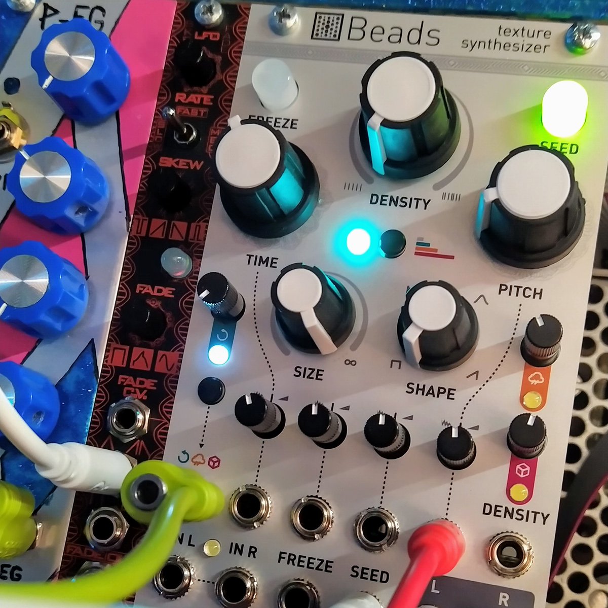 New module, new adventure. This one is certainly shaping up to be a good one. Thank you so much Mutable Instruments! <a href="/mutable_instrum/">Priyanka</a> #eurorack #beads