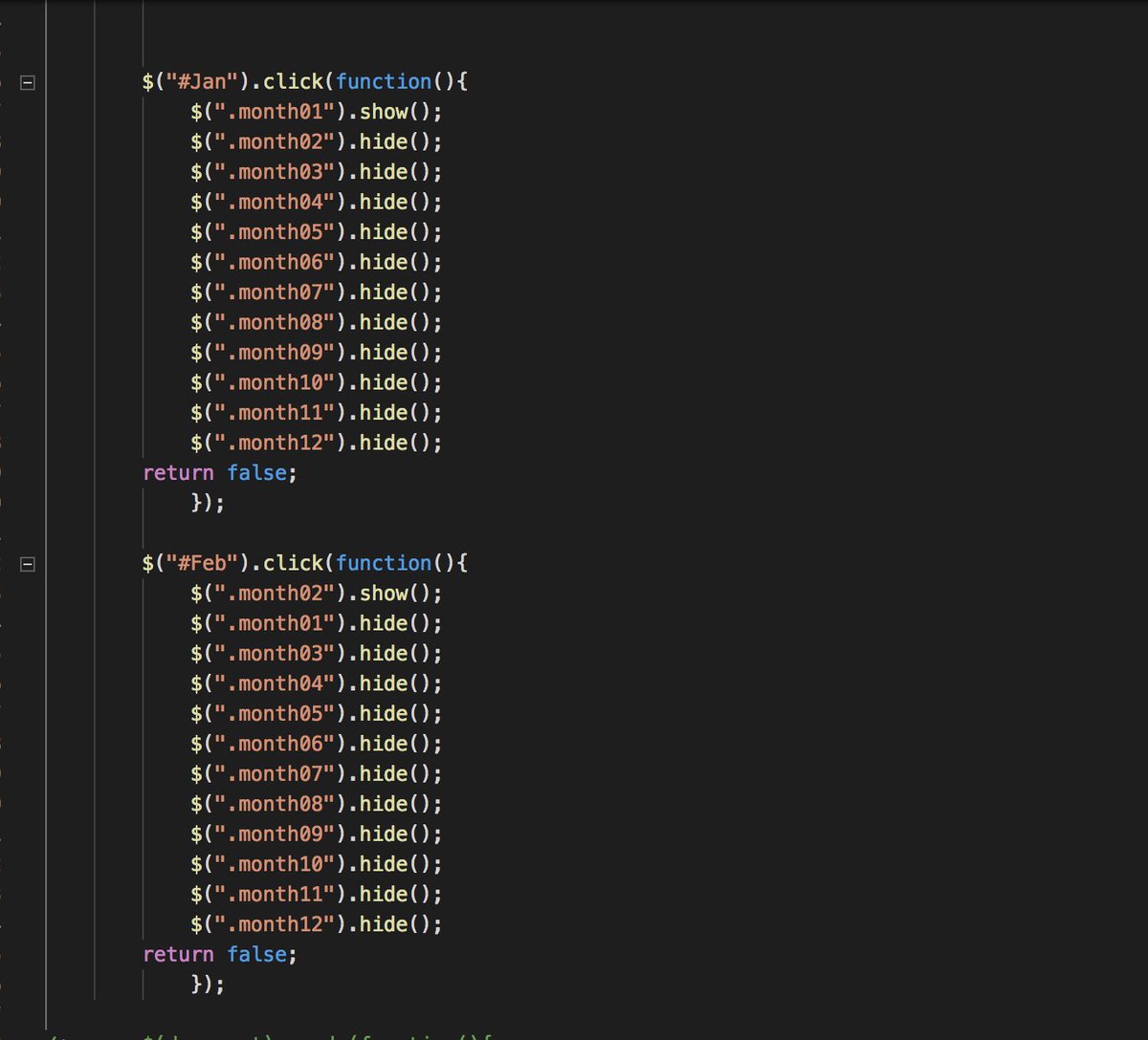 TheBaylisCode's tweet photo. Day 27 of ... 20XX
Oh the horror of looking at code for a calendar I made 3 years ago for my job...It's going to be fun converting it to React now <insert nervous laugh>
#codingphase #365codingphasechallenge #thecodingway #100daysofcode #javascript #React #50Projects50Days https://t.co/gAVKpfVpZe