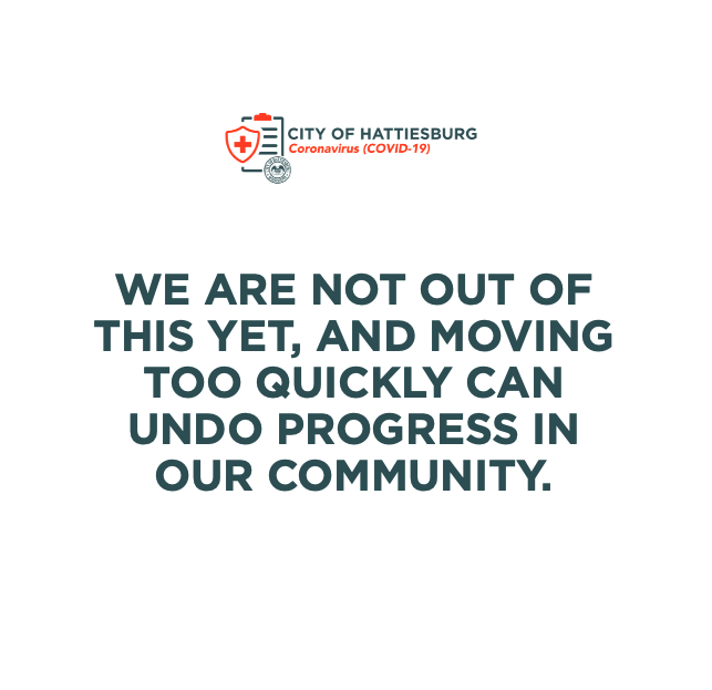 Hattiesburg_MS's tweet photo. COVID-19 Update | March 2, 2021 (2/2)

A new order will be signed on Wednesday, March 3 and will follow the state's lead on some of the restrictions regarding capacity and hours of operation. 

Additional details will follow tomorrow &amp; will be found at https://t.co/iYAMgxAgwA https://t.co/O8JOrmxKZr