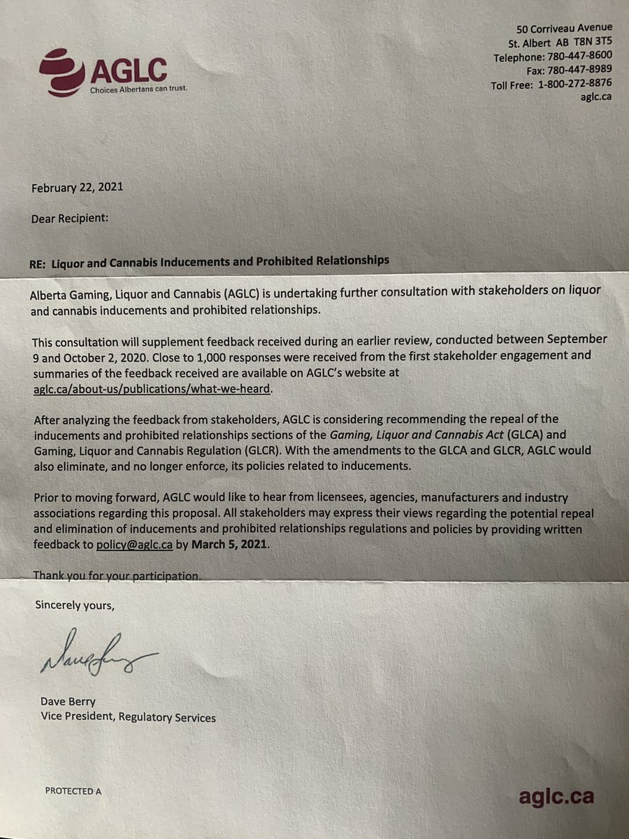 Do you love #calgary craft beer/spirits/cider... ? Then say no to inducements! Write to policy@aglc.ca before March 5th! + call your MLA #yyc #calgarybeer #abbeer #yycdrinks #CalgaryBusiness #yycbeer <a href="/belocal_yyc/">Be Local Network</a> @coRISEfoods @DandyAlesYYC <a href="/Ol_beautiful/">Ol'Beautiful Brewing</a> @ReWorksYYC <a href="/CabinBrewing/">Cabin Brewing Company</a>