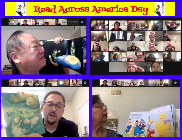 Sharing the love of books on Read Across America Day with special readers. Thank you @jmartinez727, Mrs. Mang, and Mr. Chen for reading to us! We all had a blast! @RascalPride #worldreadaloudday #DrSeussDay