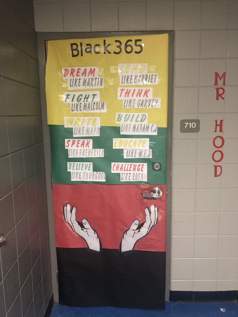 I’m a little late, but my Homeroom decorated the door for Black History Month. I’m really loving it.