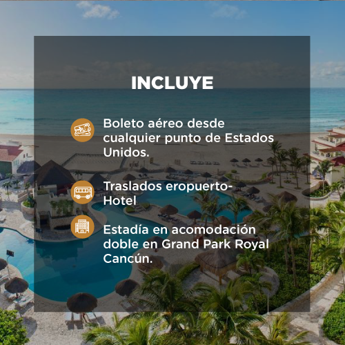 happy_tours's tweet photo. ¡Es momento de disfrutar en familia en las majestuosas #PlayasdeMéxico! ☀😎
#Cancún es uno de los mejores destinos que debes conocer, y qué mejor forma de hacerlo, que visitando el Grand Park Royal Cancún, un paraíso para divertirse y recordar, desde $513.00* por persona. https://t.co/CI6o8xAouB