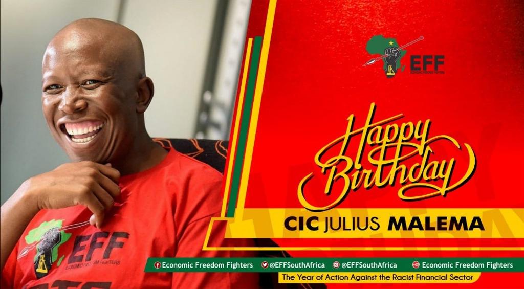 Happy birthday to the Commander In Chief Sello Julius Malema 