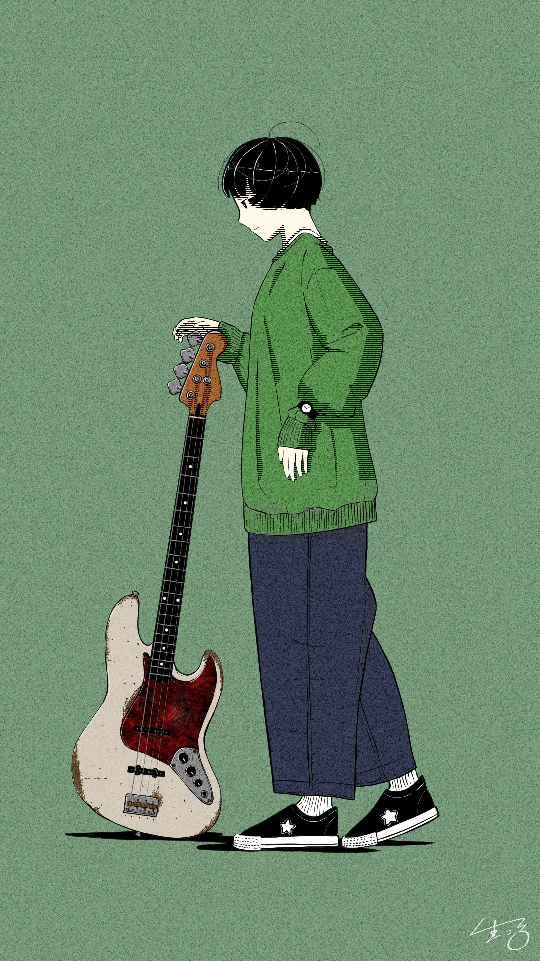 生活 Seikatsu こんなの描いてます定期 イラスト ギタリスト ベーシスト T Co Hsqk0nzya5 Twitter